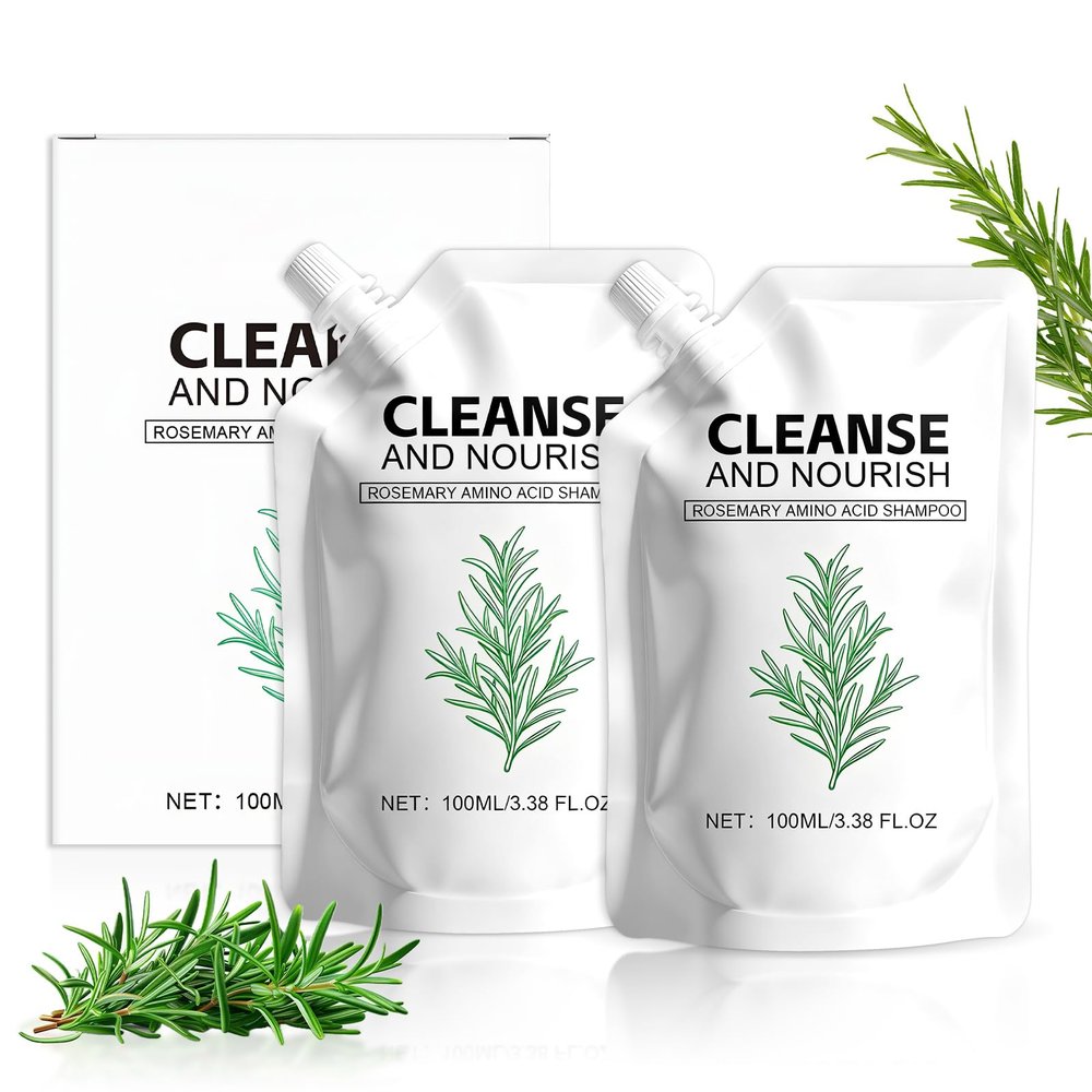 2Pcs Rosemary Amino Acid Shampoo,Hair Growth Shampoo for Thinning Hair Women and Men Hair Loss, Thicken & Strengthen Scalp,Cleanse and Nourish, for All Hair Types