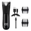 Mens Grooming Trimmer, Wet Dry Beard and Body Shaver, Portable Electric Hair Trimmer with Digital LCD Display, Ideal for Face, Beard, Nose, Ears, Legs, Arms, Pubic Hair, and Head Styling view 1