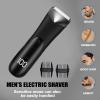 Mens Grooming Trimmer, Wet Dry Beard and Body Shaver, Portable Electric Hair Trimmer with Digital LCD Display, Ideal for Face, Beard, Nose, Ears, Legs, Arms, Pubic Hair, and Head Styling view 4