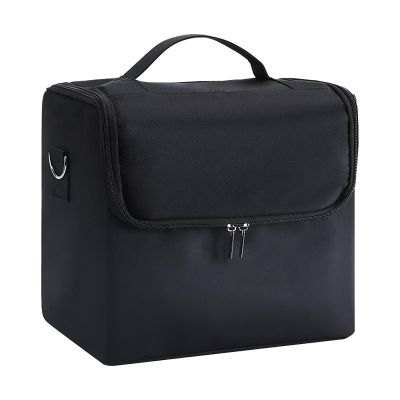 Acronmers Large Makeup Carrying Train Case for Women, Travel Bag Storage Box 4 Tier Professional Nail Organizer Case with Adjustable Dividers for Make Up Tools