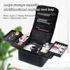 Acronmers Large Makeup Carrying Train Case for Women, Travel Bag Storage Box 4 Tier Professional Nail Organizer Case with Adjustable Dividers for Make Up Tools view 2