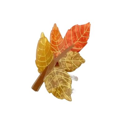 1pc Brown Autumn Animal Series Hair Grab Acrylic Gripper Sweet Back Hair Clip Super Cute Hairpin Shark Clip(1pc yellow)
