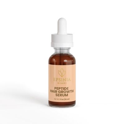 EPSINIA Peptide Hair Serum  5 Peptide Complex + Botanical Extracts  Lightweight Scalp & Hair Serum for Fuller, Thicker-Looking Hair  Vegan, Paraben-Free, 1 fl oz (30 ml)