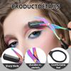 Eyebrow Trimmer Scissor, 2-in-1 Professional Eyebrow Scissor with Comb, Stainless Steel Precision Eyebrow Cutter, Curved Eye Brow Razor, Portable Hair Removal Makeup Tool for Women and Men (Pink) view 3