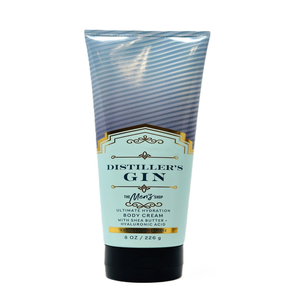 Bath and Body Ultimate Hydration Body Cream For Men's With Shea butter 8 FL OZ (8 OZ, Distiller's Gin)