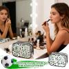10 Pcs Soccer Clear Makeup Bag with Zipper Bulk, Soccer Snack Bags Accessories for Team Gifts Woman Candy Pouch Soccer Goodies Bags, Waterproof Soccers Team Birthday Party Gifts Sport Supplies view 3