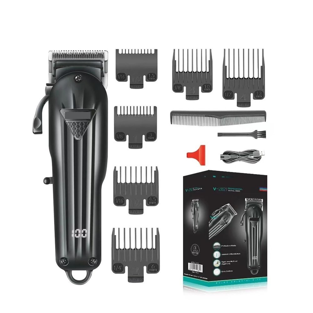 Hair Clipper Professional Cutting Machine Trimmer Adjustable Cordless Rechargeable V 282(with Box)