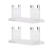 AUNMAS Acrylic Razors Stand Holder, Shaving Brush Storage Bracket Countertop Shaving Organizer for Bathroom Kitchen (Transparent) view 2