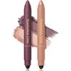Shadow Liner 2 In 1 Eyeline, 2-in-1 Shadow Liner Eyeshadow Stick Set to Make Light Eyes Pop Natural Eye Makeup Long-LastingChampagne Gold + Purple view 1