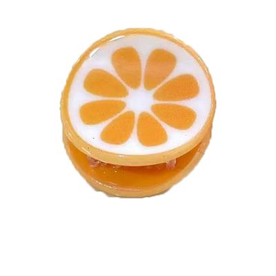 2PCS Mini Orange Claw Clips,Grapefruit Hair Clips,Fruit Shape Hair Claw Clips,Food Hair Jaw Clips,Acrylic Hair Clip for Women,Small Claw Clips for Girls (Orange)