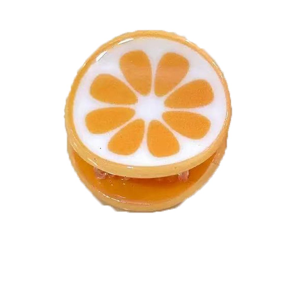 2PCS Mini Orange Claw Clips,Grapefruit Hair Clips,Fruit Shape Hair Claw Clips,Food Hair Jaw Clips,Acrylic Hair Clip for Women,Small Claw Clips for Girls (Orange)