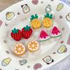2PCS Mini Orange Claw Clips,Grapefruit Hair Clips,Fruit Shape Hair Claw Clips,Food Hair Jaw Clips,Acrylic Hair Clip for Women,Small Claw Clips for Girls (Orange) view 4