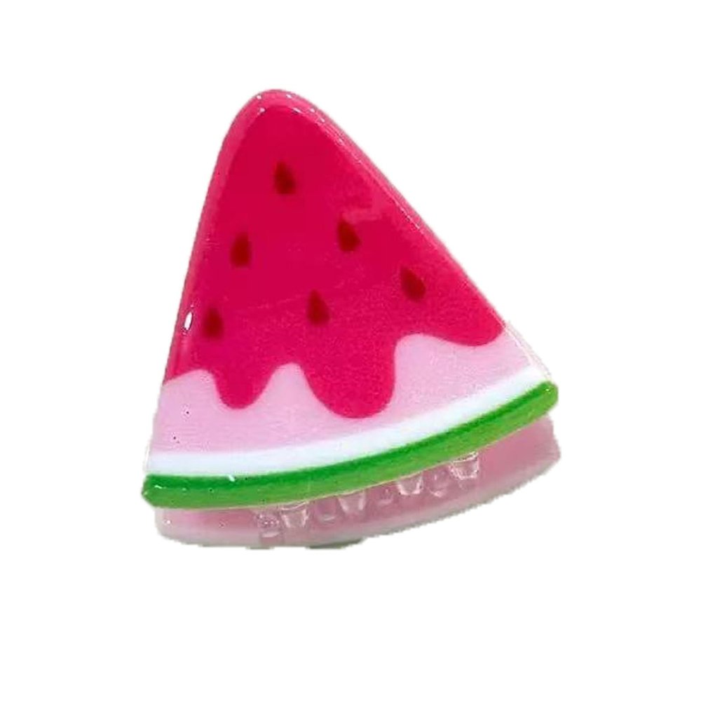 2PCS Mini Watermelon Claw Clips,Watermelon Hair Clips,Fruit Shape Hair Claw Clips,Food Hair Jaw Clips,Acrylic Hair Clip for Women,Small Claw Clips for Girls (Watermelon)