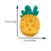 2PCS Mini Pineapple Claw Clips,Pineapple Hair Clips,Fruit Shape Hair Claw Clips,Food Hair Jaw Clips,Acrylic Hair Clip for Women,Small Claw Clips for Girls (Pineapple) view 2
