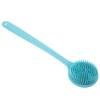Alipis Silicone Shower Brush with Long Handle Ergonomic Bath Body Scrubber for Exfoliating and Massaging All Skin Types for Reach Areas Green view 1
