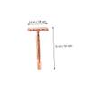 Unomor 2PCS Manual Double-edged Safety Razor for Men Lightweight Non-skid Grip Traditional Metal Shaver with Sealed Cutter Head for Close Smooth and Comfortable Shaving in Rose Gold and view 2