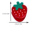 2PCS Mini Strawberry Claw Clips,Strawberry Hair Clips,Fruit Shape Hair Claw Clips,Food Hair Jaw Clips,Acrylic Hair Clip for Women,Small Claw Clips for Girls (Strawberry) view 2