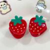 2PCS Mini Strawberry Claw Clips,Strawberry Hair Clips,Fruit Shape Hair Claw Clips,Food Hair Jaw Clips,Acrylic Hair Clip for Women,Small Claw Clips for Girls (Strawberry) view 3