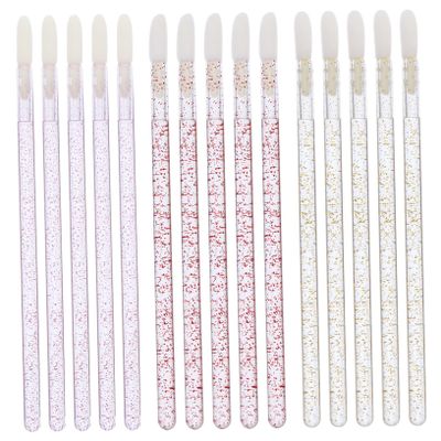 Luxshiny 150pcs Disposable Crystal Lip Brushes for Lipstick and Gloss Application Portable Makeup Tool with Red Pink and Gold Handles Carry Lip Gloss Applicators for Daily Use