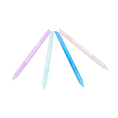 Ipetboom 4pcs Nano Glass Nail Care Tool Double End Precision Cuticle Pusher and Nail File with Angled and Pointed Tips for Home Salon Travel Use Transparent Green Pink Purple Blue