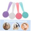 Beaupretty 4pcs Silicone Facial Scrubber with Handle for Women Soft Bristle Manual Face Brush for Deep Cleansing Makeup Blackhead Exfoliator Daily Skin Care Tool view 3