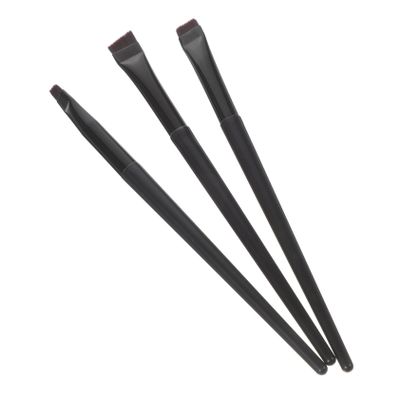 FRCOLOR 3pcs Eyeliner Brush Soft Makeup Tools with Angled and Flat Heads for Precise Eye and Eyebrow Definition Lightweight and Portable Cosmetic Brushes for Women