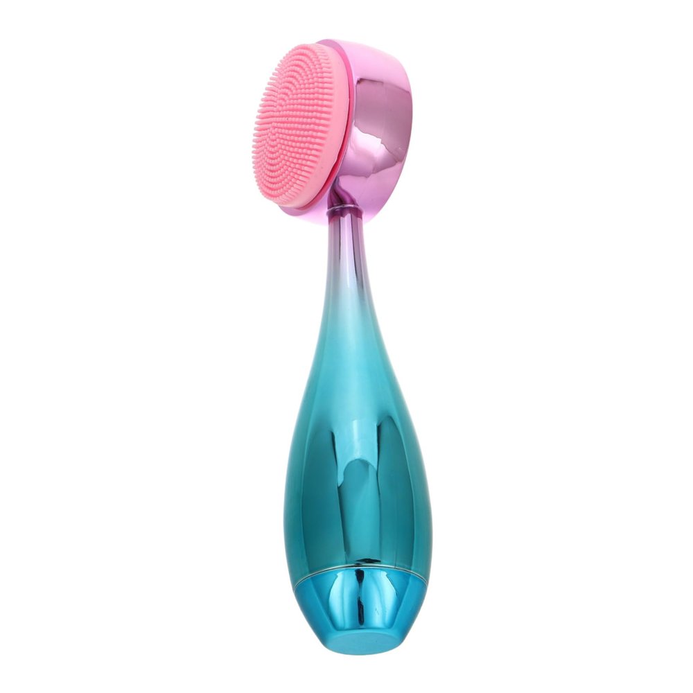 Alipis Silicone Facial Cleansing Brush for Women Dual-Sided Manual Exfoliator with Ergonomic Electroplated Handle Deep Pore Cleansing and Soothing Skin Massage Travel-Friendly Skincare
