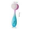 Alipis Silicone Facial Cleansing Brush for Women Dual-Sided Manual Exfoliator with Ergonomic Electroplated Handle Deep Pore Cleansing and Soothing Skin Massage Travel-Friendly Skincare view 2