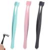 3PCS Lash Cluster Tweezers, Flat-Tip Lash Extension Tweezers, Flat-head Lashes Tweezer for Nail Art Accessory Application, Double Eyelid Tape, And DIY Stickers view 1
