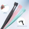 3PCS Lash Cluster Tweezers, Flat-Tip Lash Extension Tweezers, Flat-head Lashes Tweezer for Nail Art Accessory Application, Double Eyelid Tape, And DIY Stickers view 3