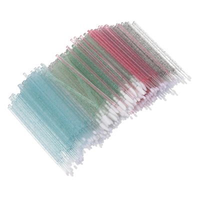 Alipis Disposable Lipstick Applicator Brush with Transparent Handle Fine Micro Swabs for Lip Gloss Lash Extensions and Eyebrow Grooming Multipurpose Travel Makeup Cotton Swabs Beauty