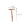 Alipis 2PCS Manual Double-edged Safety Razor for Men Beard Shaving Lightweight Non-skid Grip Metal Shaver with Sealed Blade Head for Close Clean Shave Classic Old Style Design in Rose view 2