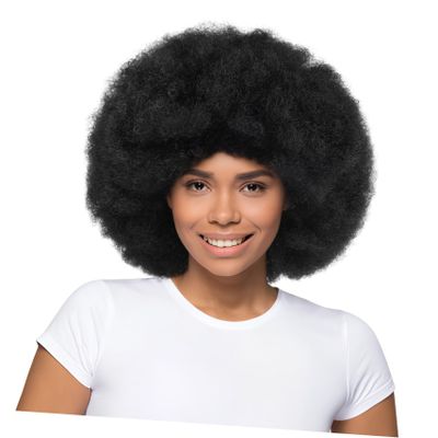 NOLITOY Heat Resistant Curly Afro Wig for Black Women Soft Natural Feel Synthetic Short Wig for Halloween Cosplay Parties Voluminous Bouncy Style for Themed Events