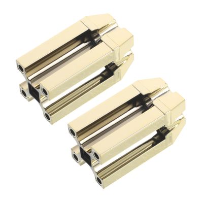 Beatifufu 2pcs Gold Four-Way Eyebrow Pencil Sharpener with Precision Slot Design for Flat Tip Refining Portable Professional Makeup Tool for Accurate Shaping and Travel Eyebrow Enhancement