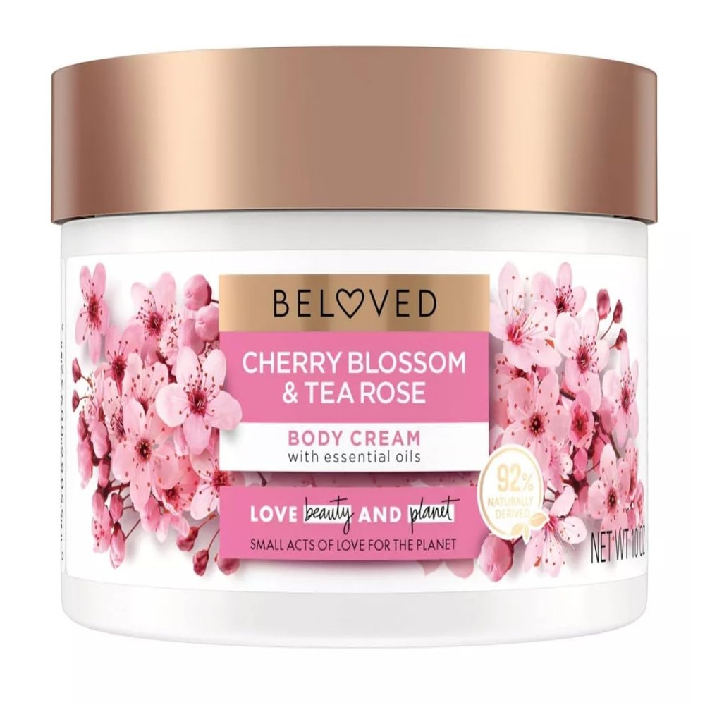 Beloved Cherry Blossom & Tea Rose Body Cream 10 oz (Pack of 1)