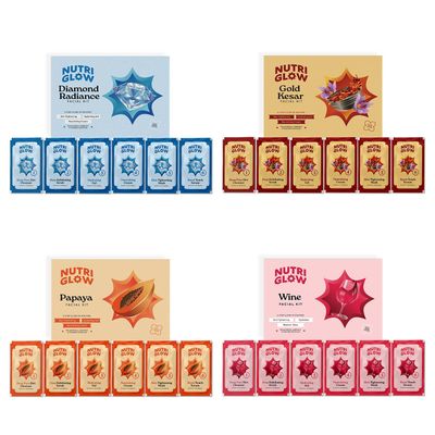N.utriGlow NATURAL'S Advanced Pro Formula Cleanup Kit, All Type of Skin Solution for men & women, 60 gm (Pack of 4)