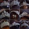 Elegant Bride Crystal Tiara Crown - Wedding Headpiece for Bridal Party, Photography, Pageants (Style 1) view 3