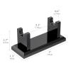FTVOGUE Bathroom Countertop Shaving Stand, Groove Design Acrylic Storage Holder Stand, Elegant, Practical, Save Space, Fits Shaving, Pens, Toothbrushes (Black) view 2