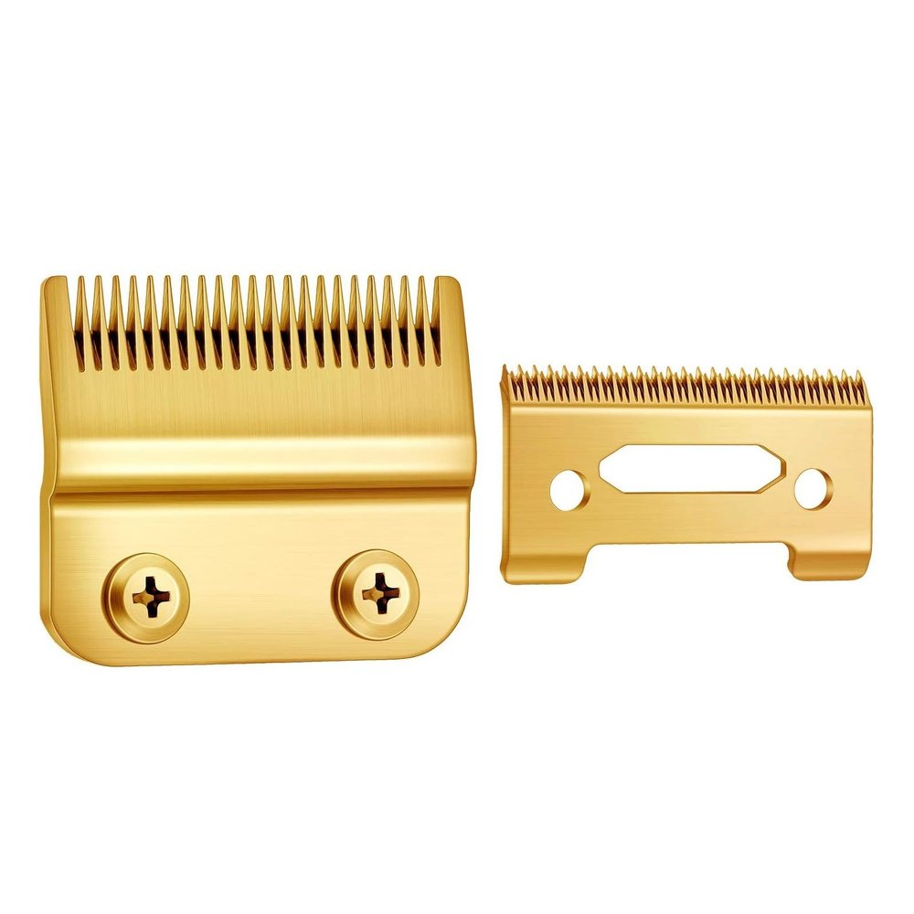 2pcs Hair Clipper Blade Cutter Head Replacement,Compatible For WAHL,Electric Trimmer Shaver Trimmers Accessories(Golden)