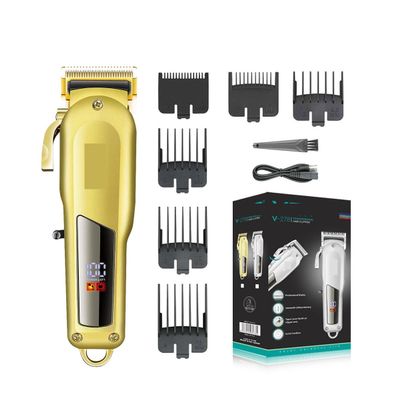 FFGHUI Hair Clipper Trimmer for Men Cutting Machine Beard Profesional Cordless Haircut Rechargeable V-278(Gold)