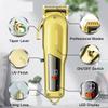 FFGHUI Hair Clipper Trimmer for Men Cutting Machine Beard Profesional Cordless Haircut Rechargeable V-278(Gold) view 3