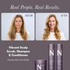 NULASTIN Vibrant Scalp Travel Kit - Hair Shampoo (2.54FlOz), Conditioner (2.54FlOz) & Scalp Scrub (1.7FlOz) for Fine Hair - Volumizing, ColorSafe & Vegan Hair Set (3 Count) view 4