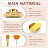 23 Pcs Esthetician Supplies 3 Stainless Steel Gold Mixing Bowls, Gold Small Serving Tray, Compartment Serving Tray, 3Facial Fan Brushes 3 Face Mask Applicator Brush view 4