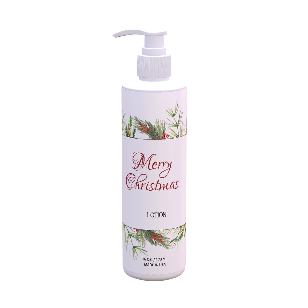 Christmas Hand & Body Lotion  Twigs Design | Fresh Green Tea & Lemon Scent | 16 oz Pump Bottles | Holiday Decor for Bathrooms & Guest Suites | Paraben-Free, Made in USA