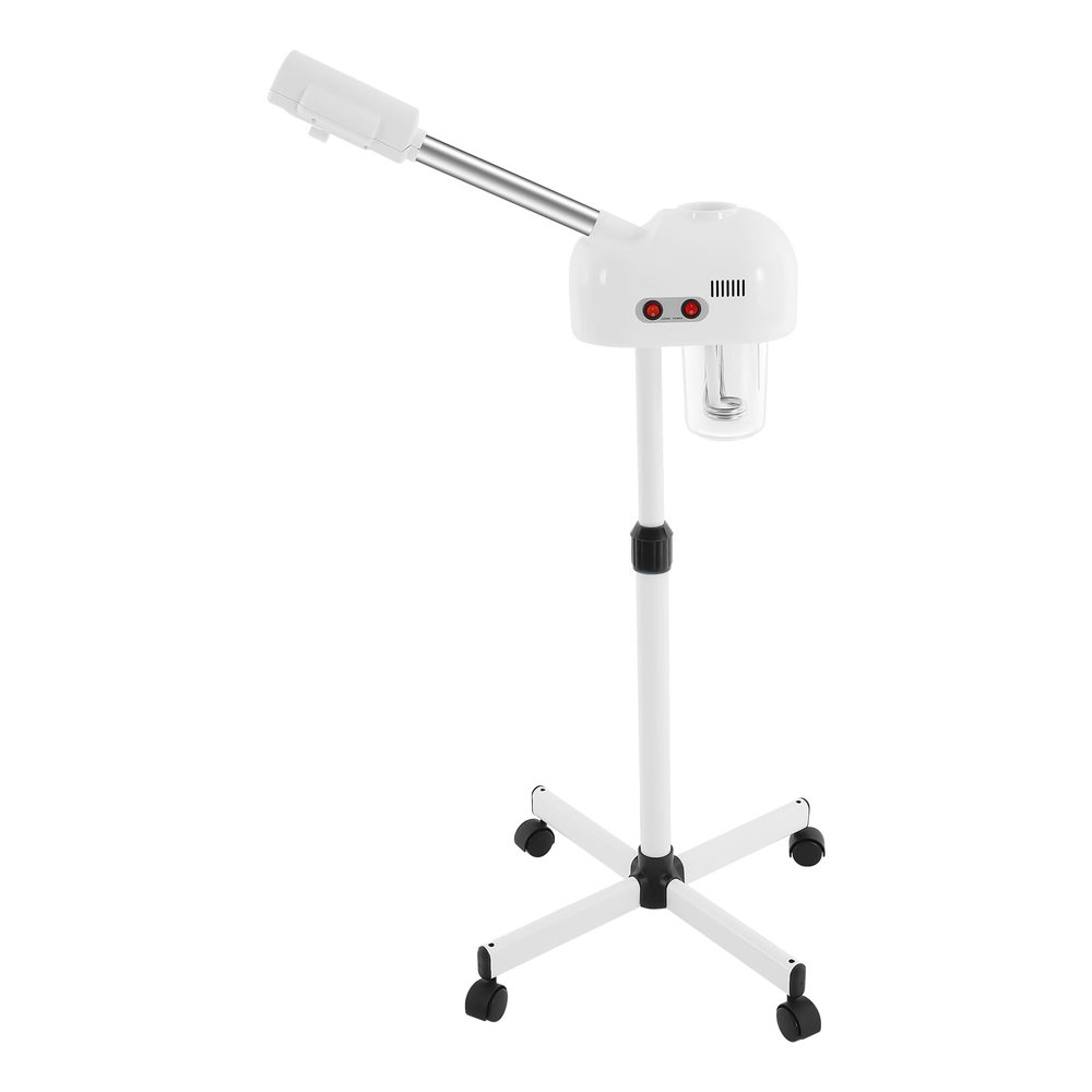 FFIHAKL Professional Facial Steamer, Esthetician Steamer on Wheels, Height Adjustable & 360 Rotatable Nozzle, Ozone Face Steamer for Spa, Salon and at Home Use