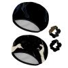 2 PCS Shower Cap for Women, Rainbow Unicorn Shower Caps + 2 Satin Scrunchies, Waterproof Bath Caps Elastic and Reusable Hair Cap for Shower view 1