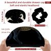 2 PCS Shower Cap for Women, Rainbow Unicorn Shower Caps + 2 Satin Scrunchies, Waterproof Bath Caps Elastic and Reusable Hair Cap for Shower view 3