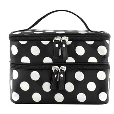 Yaregelun Large Capacity Cosmetic Bag Double Layer Zipper Women Makeup Bags Portable Travel Toiletries Organizer