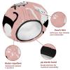 2 PCS Reusable Shower Caps with 2 Satin Scrunchies for Women, Large Waterproof Shower Bonnet Washable Elastic Band Bath Hair Hat for Long Hair, Black Brown Cats (6) view 4