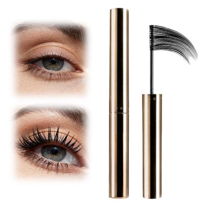 Waterproof Quick Drying Curl Mascara, Black Volumizing Mascara for Short & Fine Lashes, 3D Curling Metal Wand for Long-Lasting Lift & No Clumping (Black, 1PC)